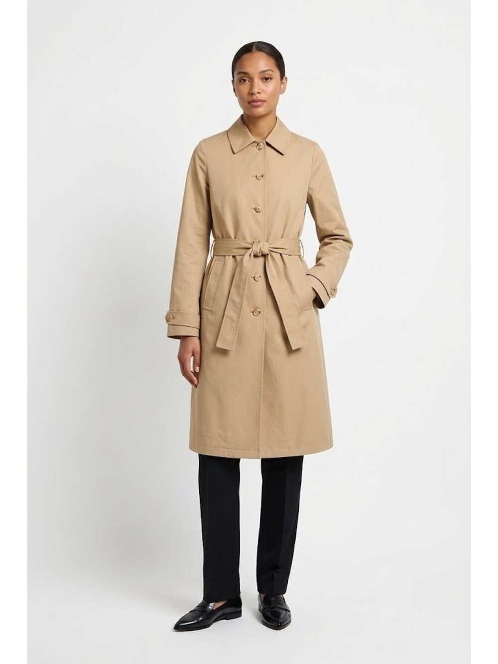 NWT Holland Cooper Epton Macintosh in Dark Stone Khaki Trench Coat XS